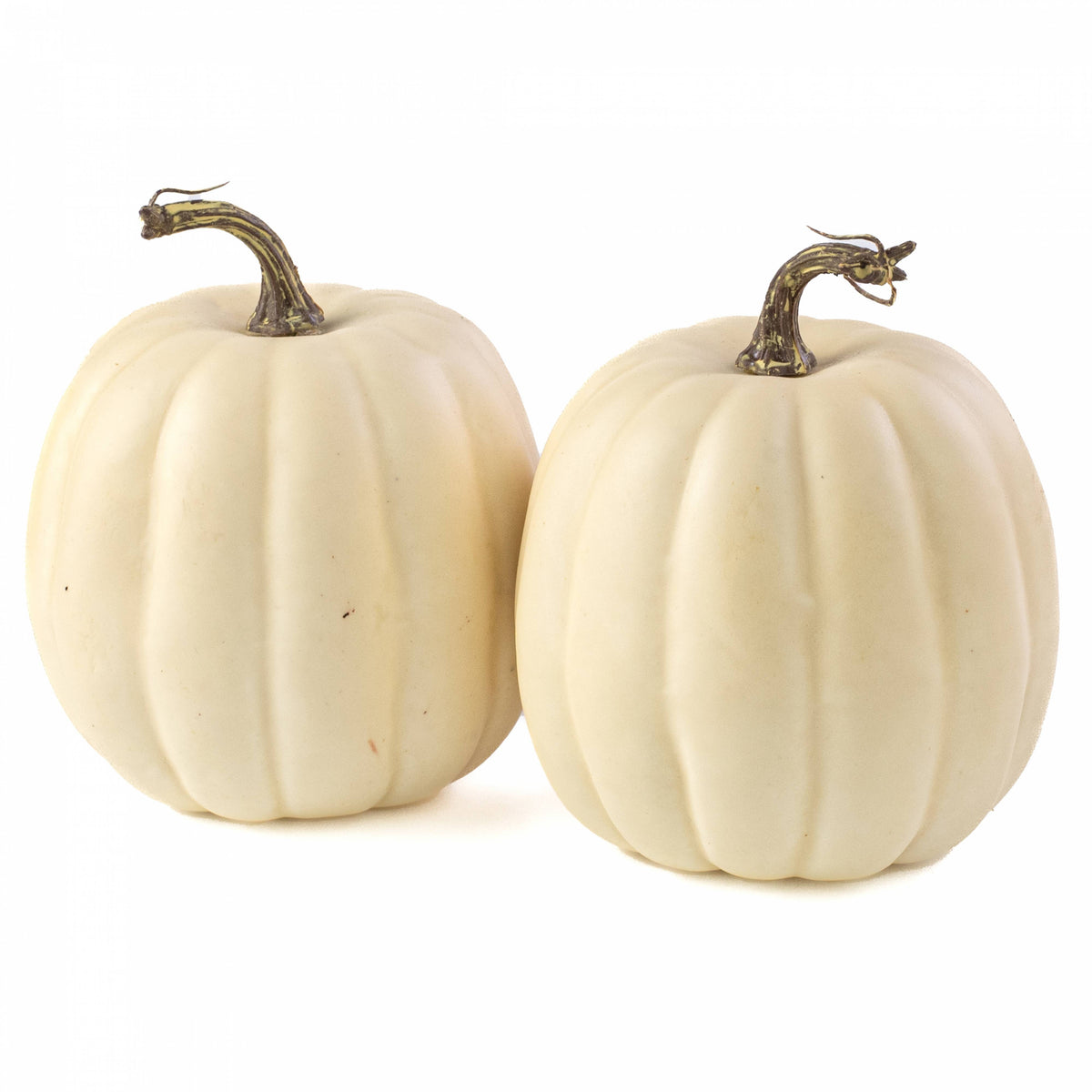 6.5" Artificial Pumpkins: Cream / White (Set of 2) Item Number: 59267-WT