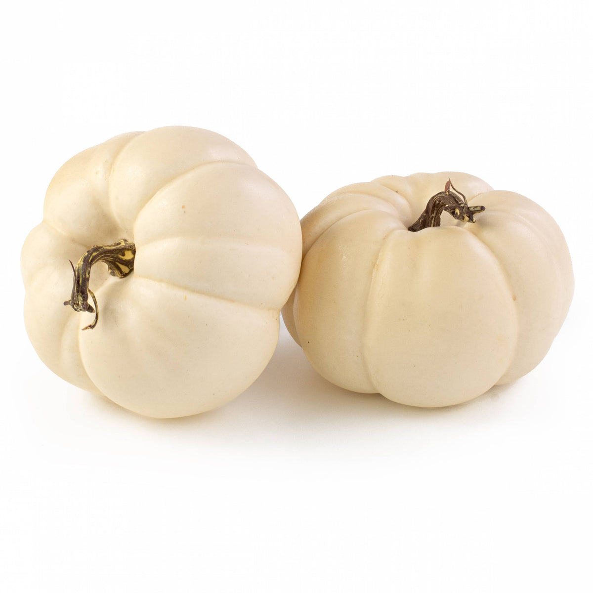 6" Artificial Pumpkins: Cream / White (Set of 2) Item Number: 59268-WT