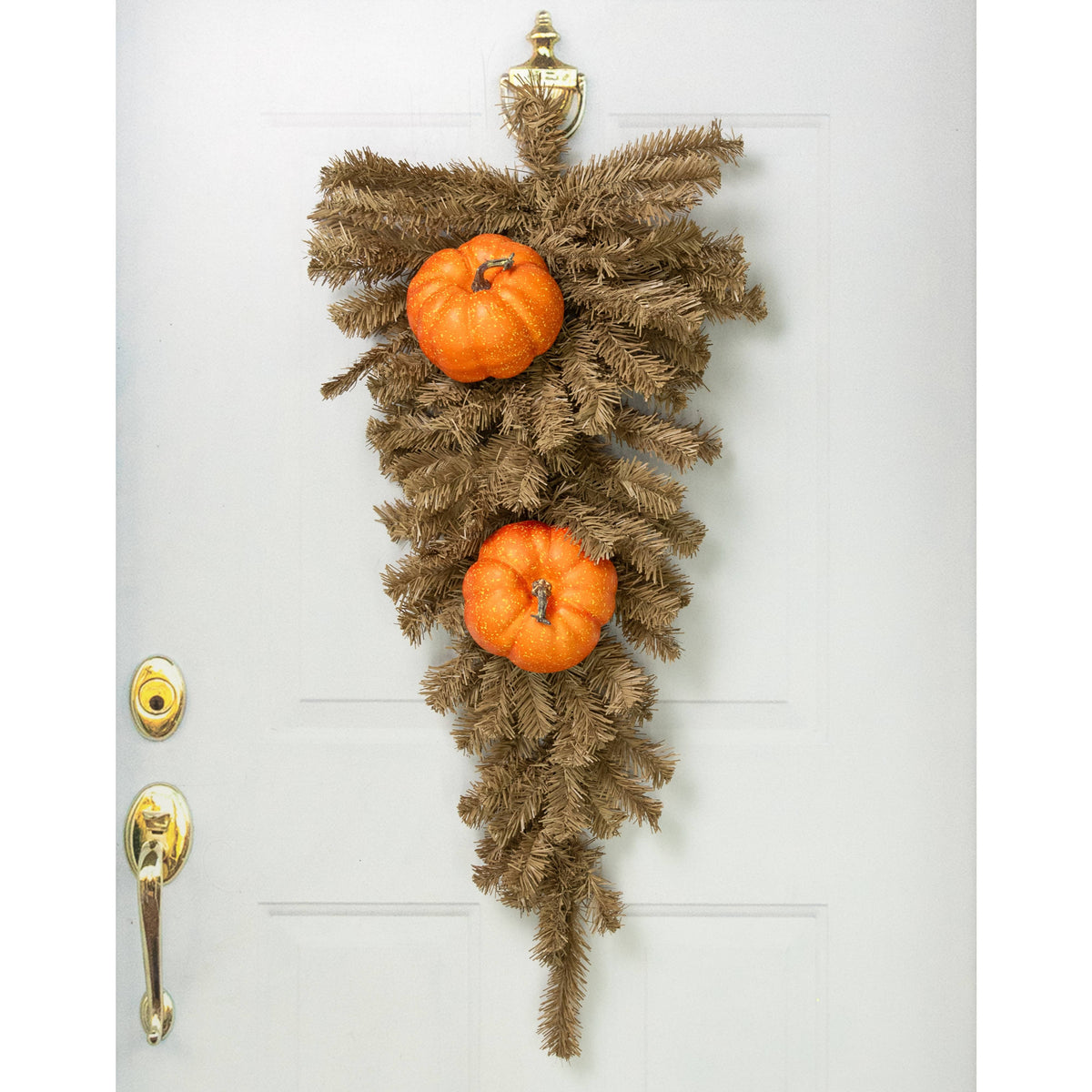 6" Artificial Pumpkins: Orange (Set of 2) Lifestyle Photo