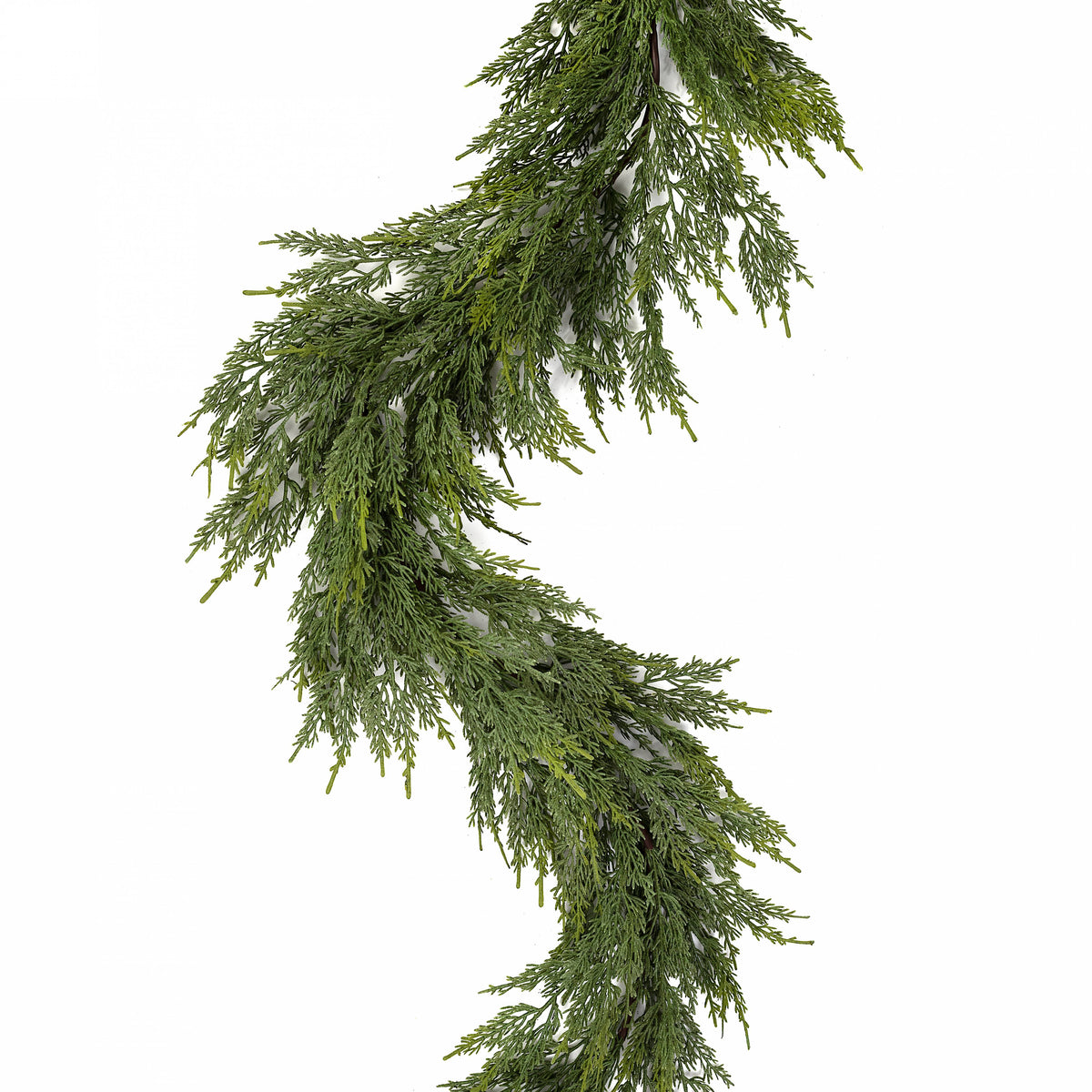 72" Artificial Slim Cedar Garland: Two-Tone Green Item Number: XG1226