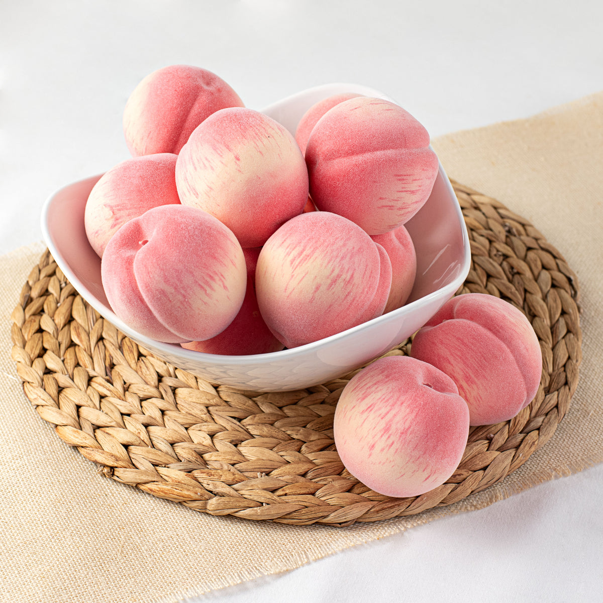 3.25" Artificial Yellow Peach Lifestyle Photo