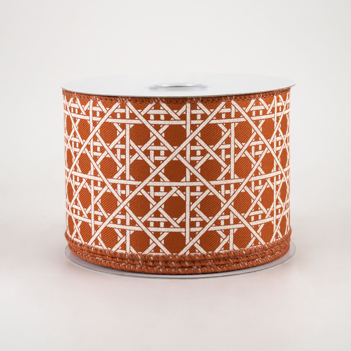 2.5" Basket Weave Ribbon: Autumn & Ivory (10 Yards)