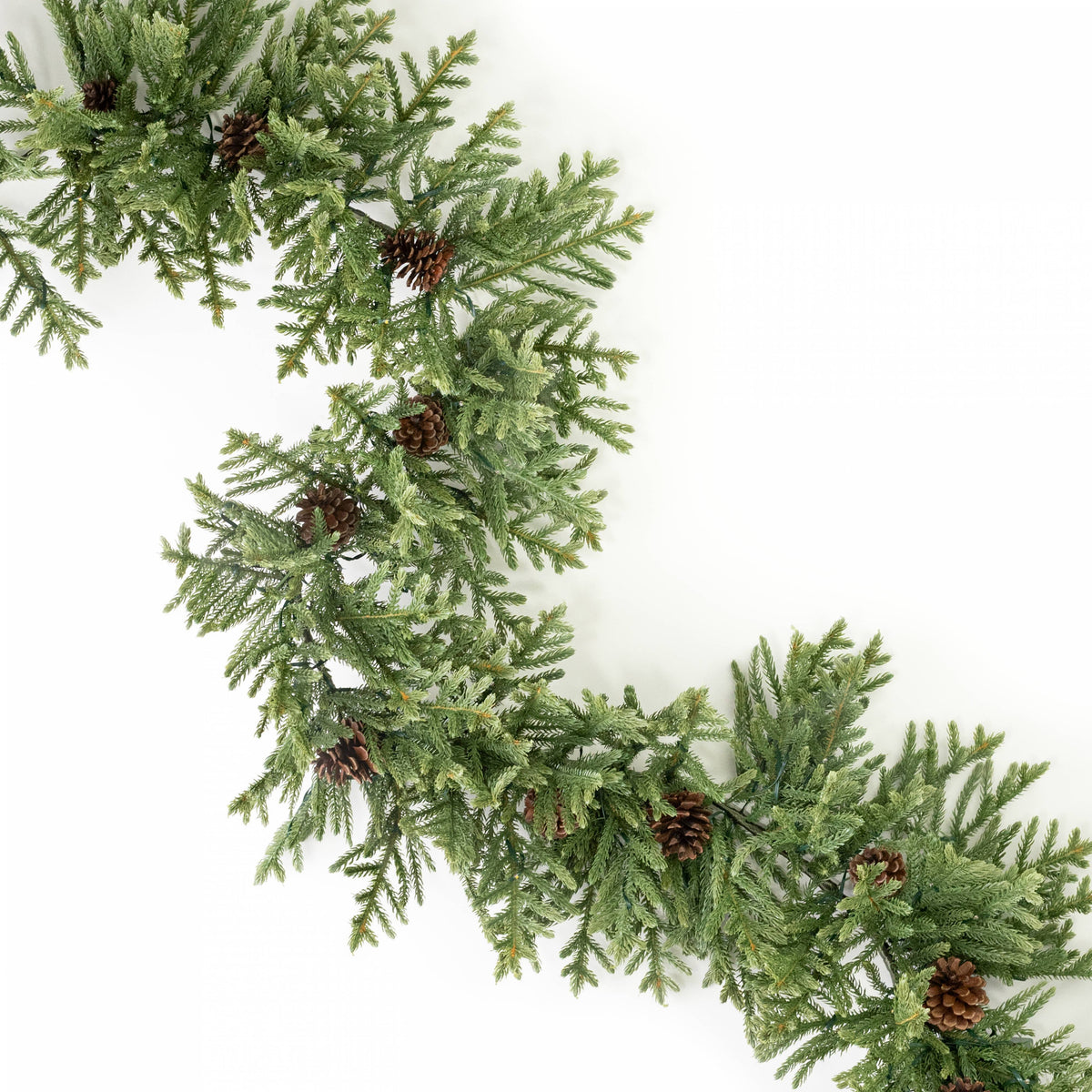 6' Battery Operated Lighted Spruce Garland (100 LEDs) Item Number: 2844038GR