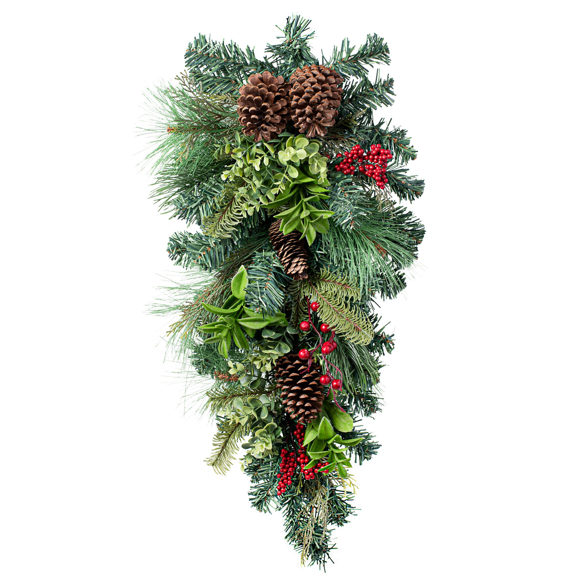 30" Berry & Pinecone Pine Teardrop Item Number: 85631TE30