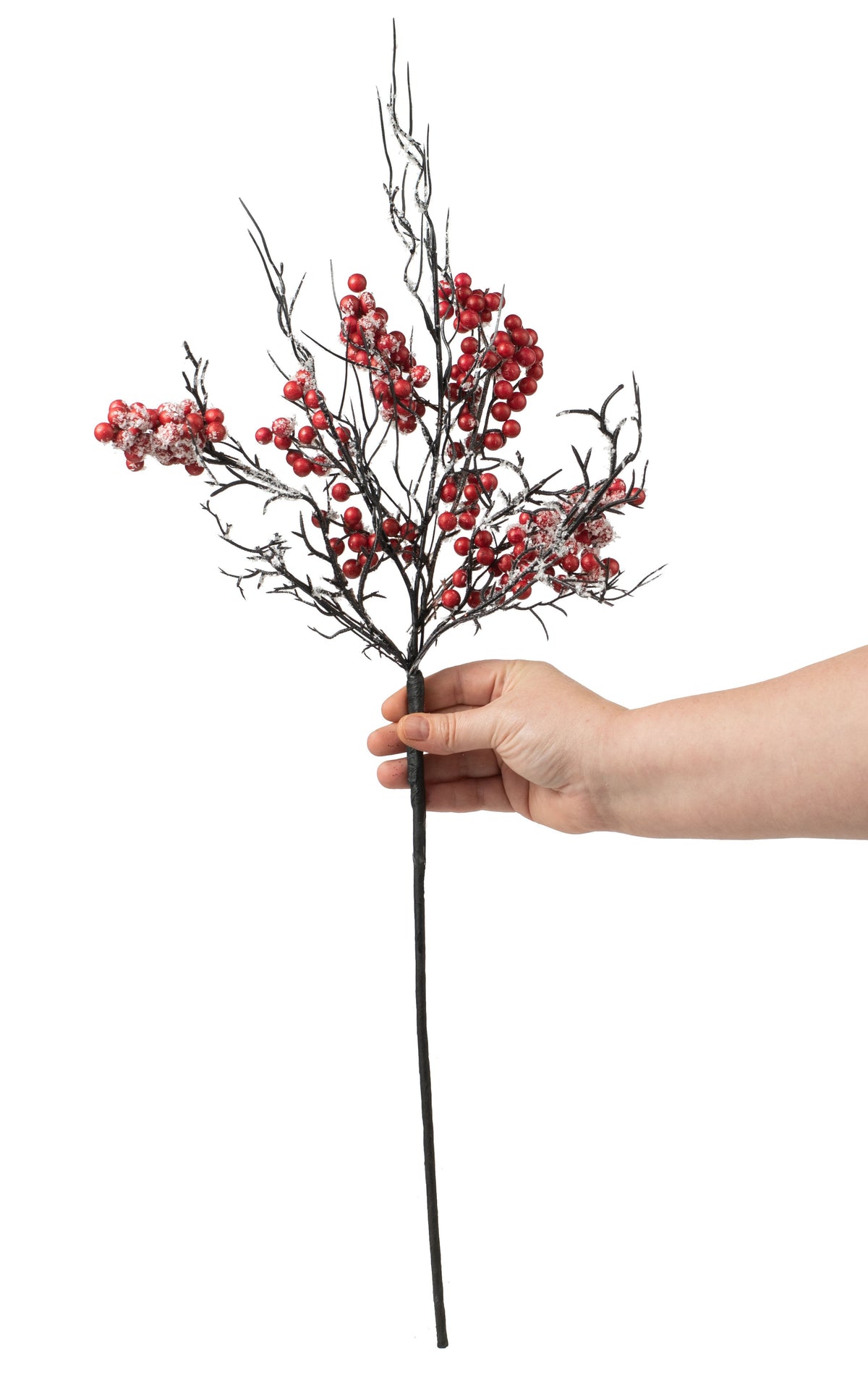 25" Berry Snow Branch Spray detail photo 4
