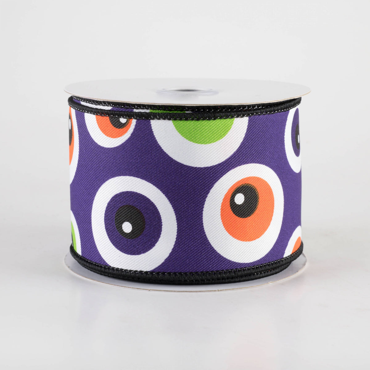 2.5" Big Halloween Eyeballs Ribbon: Purple (10 Yards) Item Number: RGF148523