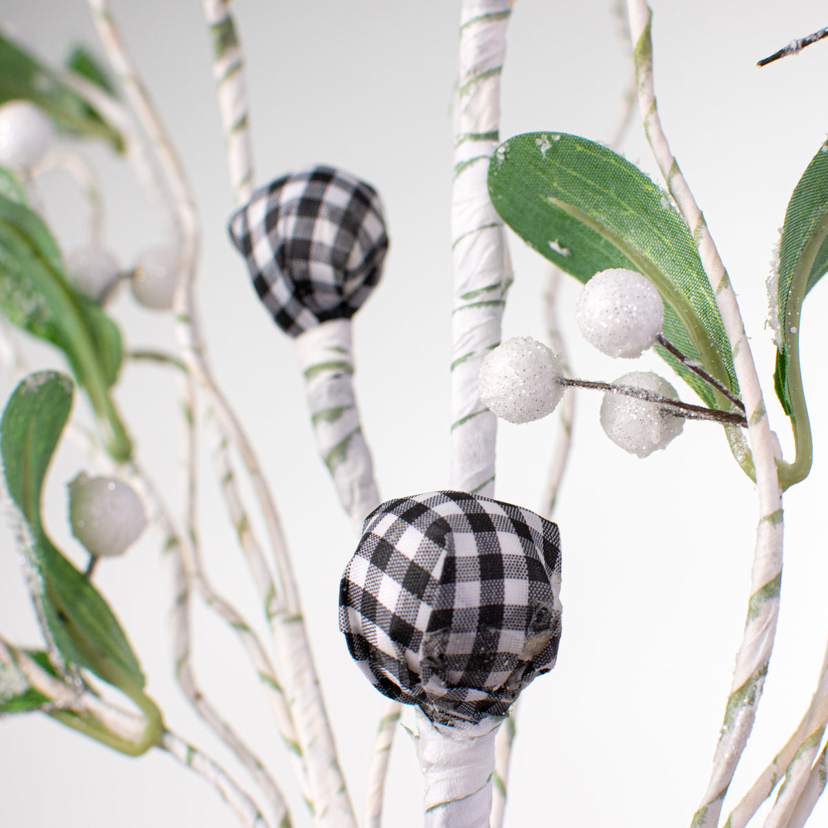 31" Birch Branches Gingham Ball Spray Lifestyle Photo