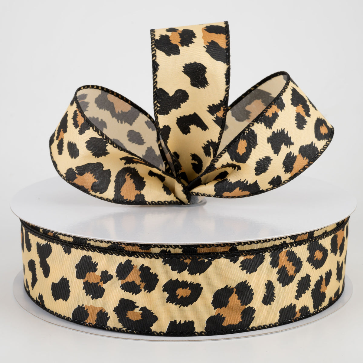 1.5" Bold Satin Cheetah Print Ribbon (50 Yards) Lifestyle Photo