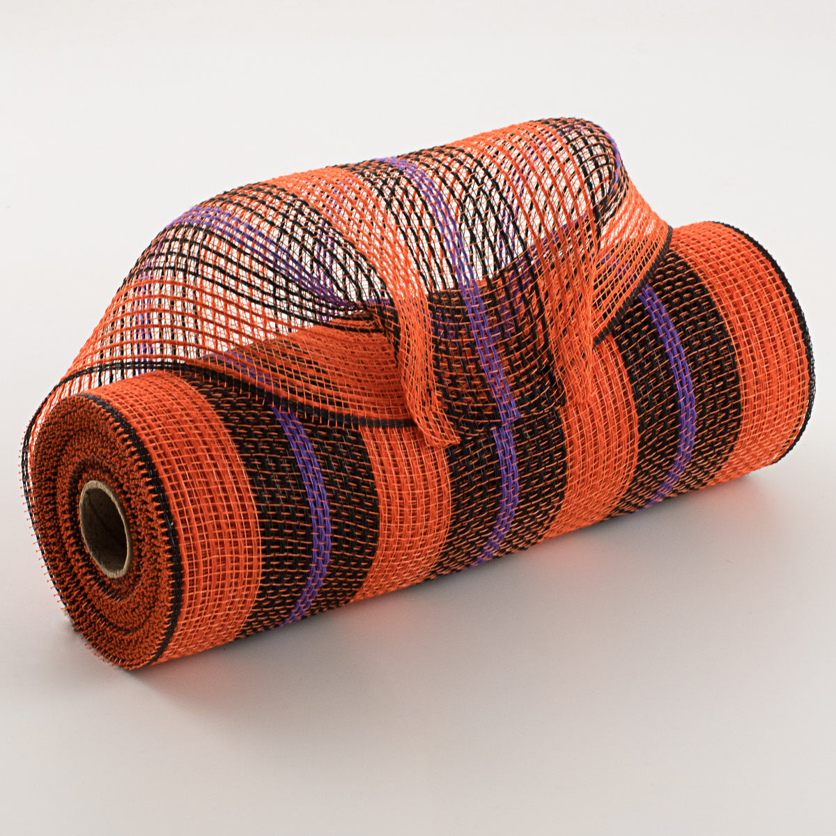 10" Bold Stripe Fabric Mesh: Orange, Black, Purple Item Number: RY8327E9