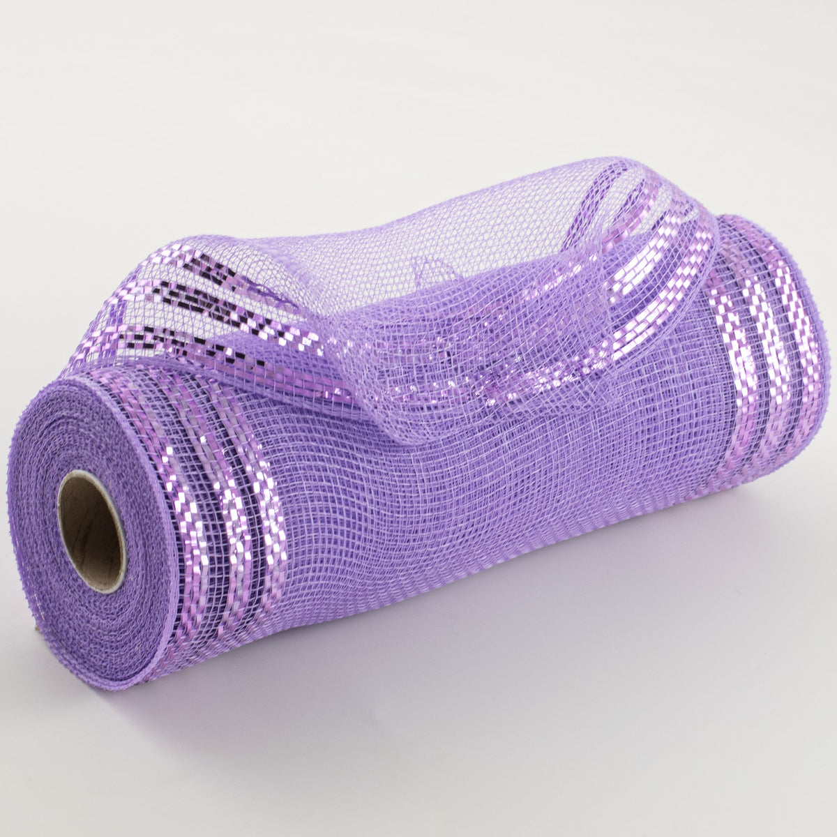 10" Border Stripe Metallic Mesh: Lavender Item Number: RE850213