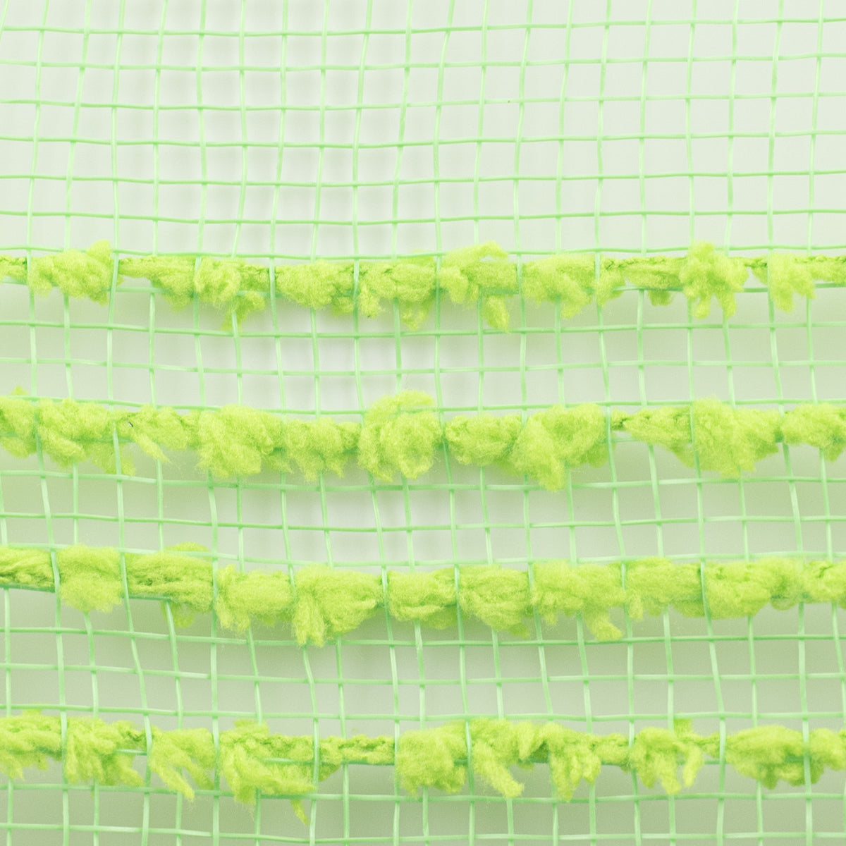 10" Border Stripe Snowdrift Mesh: Lime Green detail photo 3