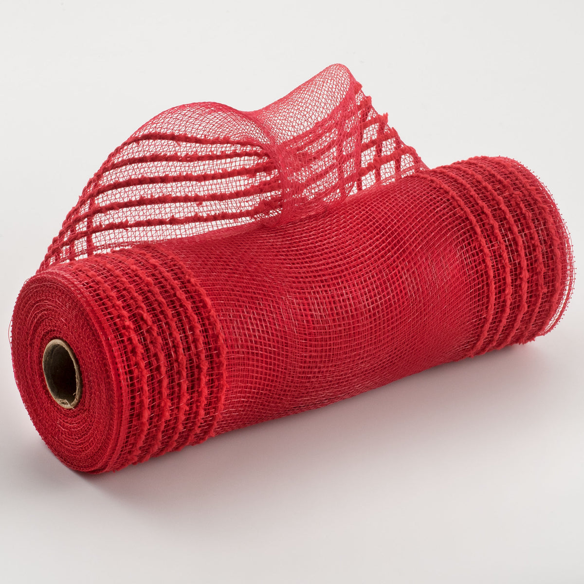 10" Border Stripe Snowdrift Mesh: Red Item Number: RY811424