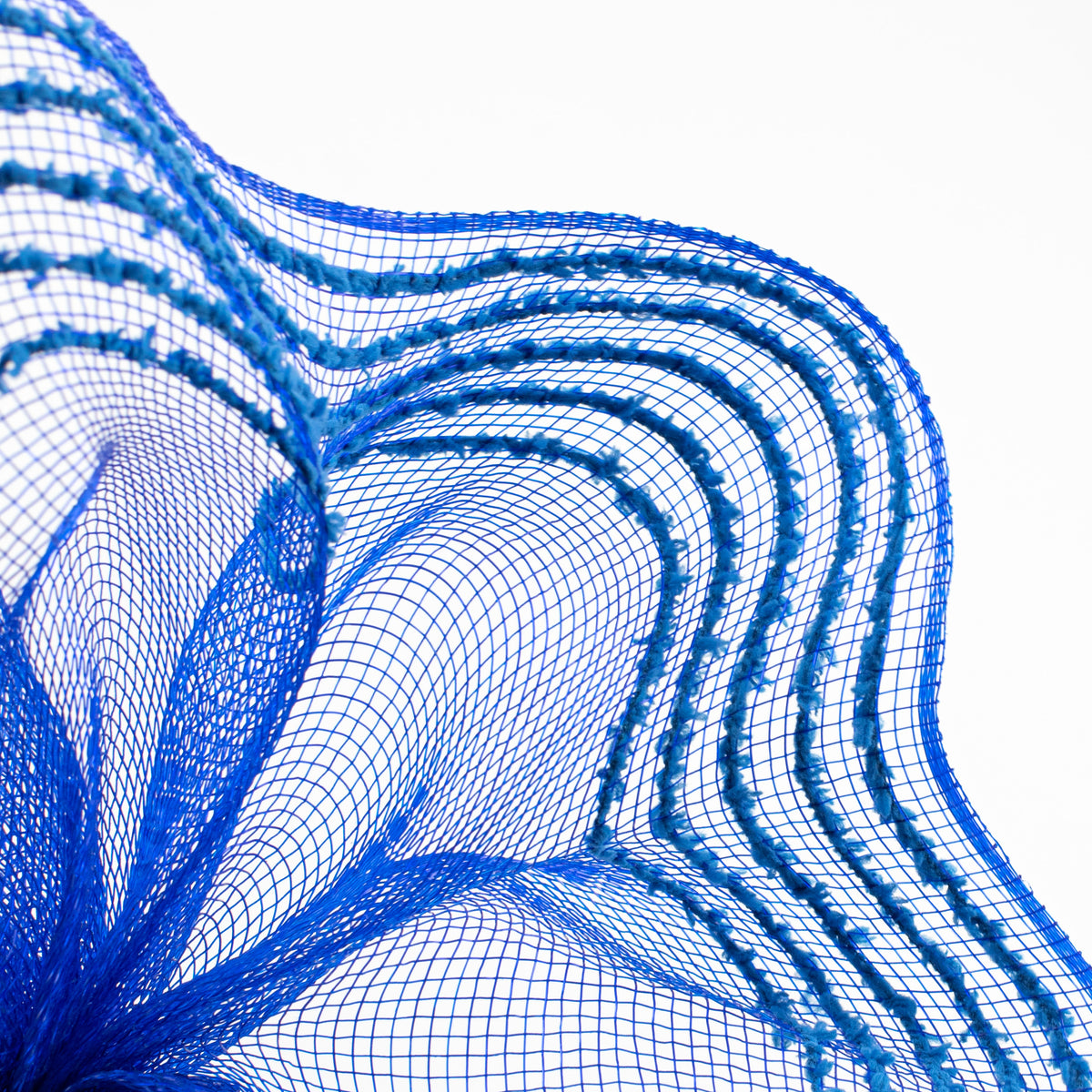 10" Border Stripe Snowdrift Mesh: Royal Blue Lifestyle Photo