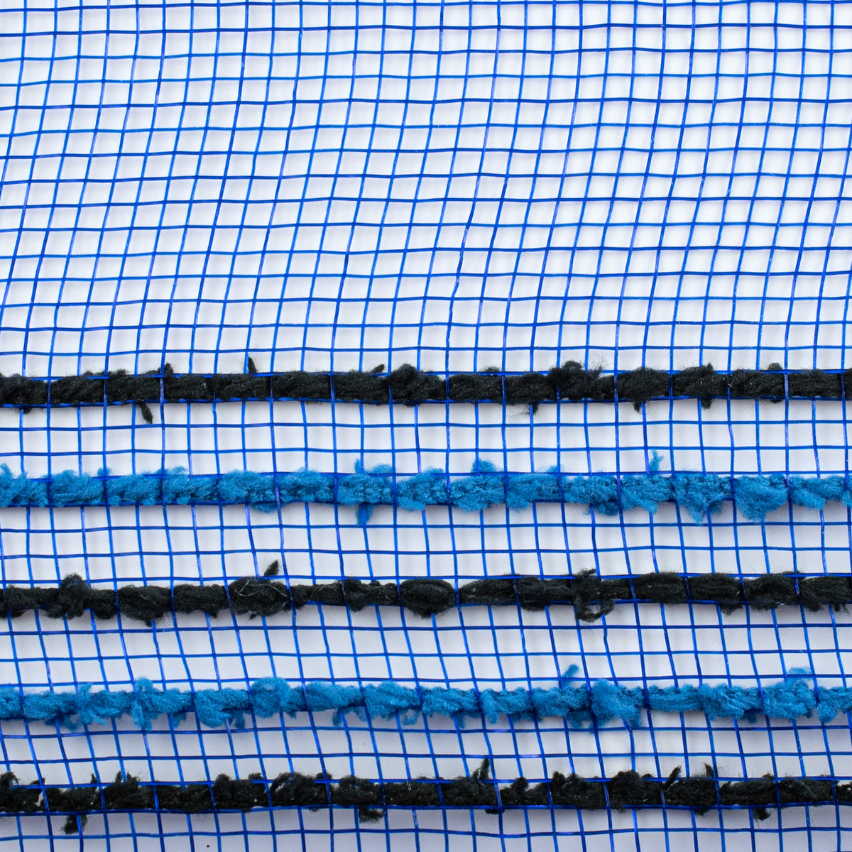 10" Border Stripe Snowdrift Mesh: Royal Blue, Blue, Black detail photo 3