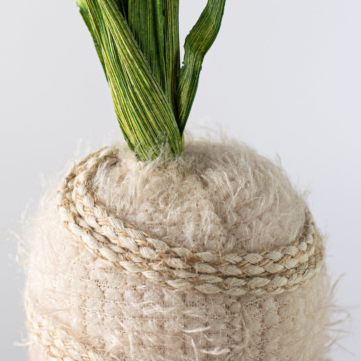 18" Braided Rope Fuzzy Jumbo Carrot: Beige detail photo 3