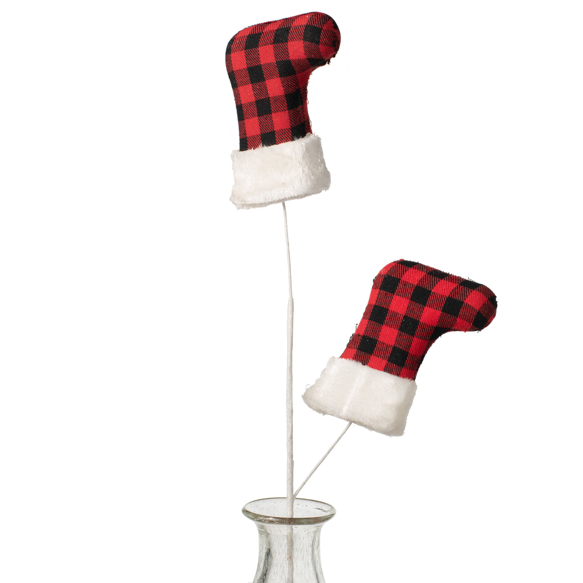 27" Buffalo Plaid & Faux Fur Christmas Stocking Pick Item Number: XS978682