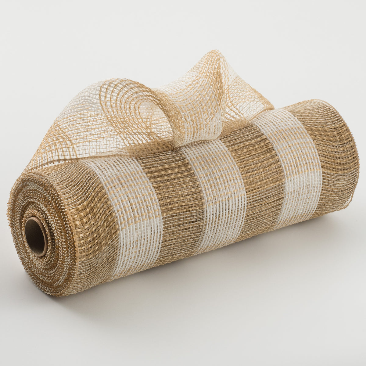 10" Buffalo Plaid Mesh: Natural & White Item Number: XB103110-35