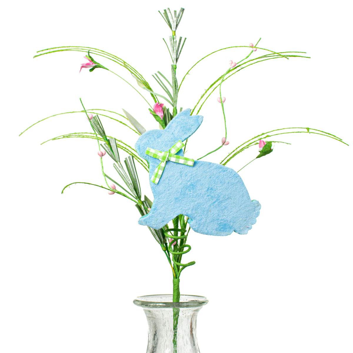 24" Bunny & Bud Spray: Blue Item Number: 62611BL