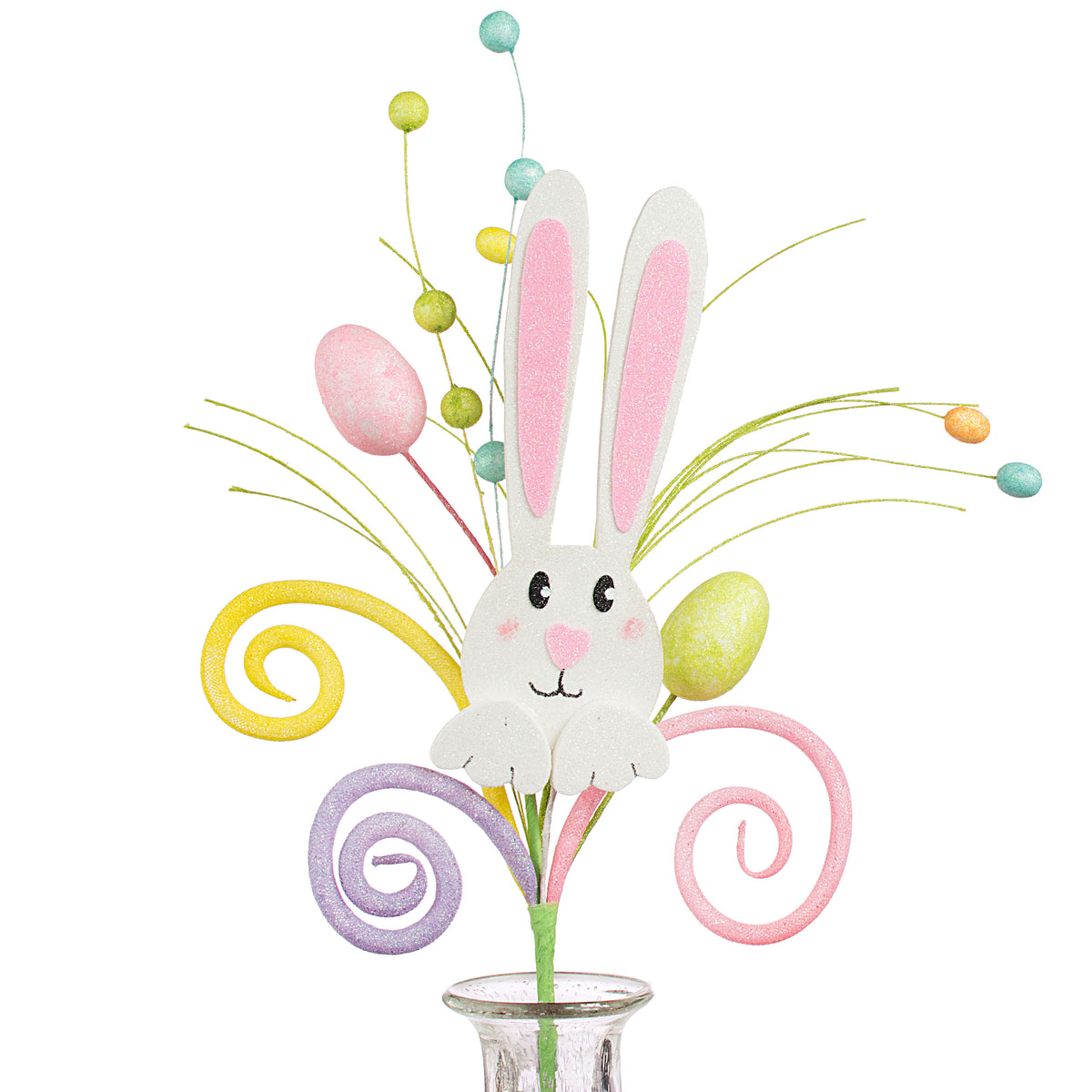 20" Bunny Curly Egg Spray Item Number: 62121EAS