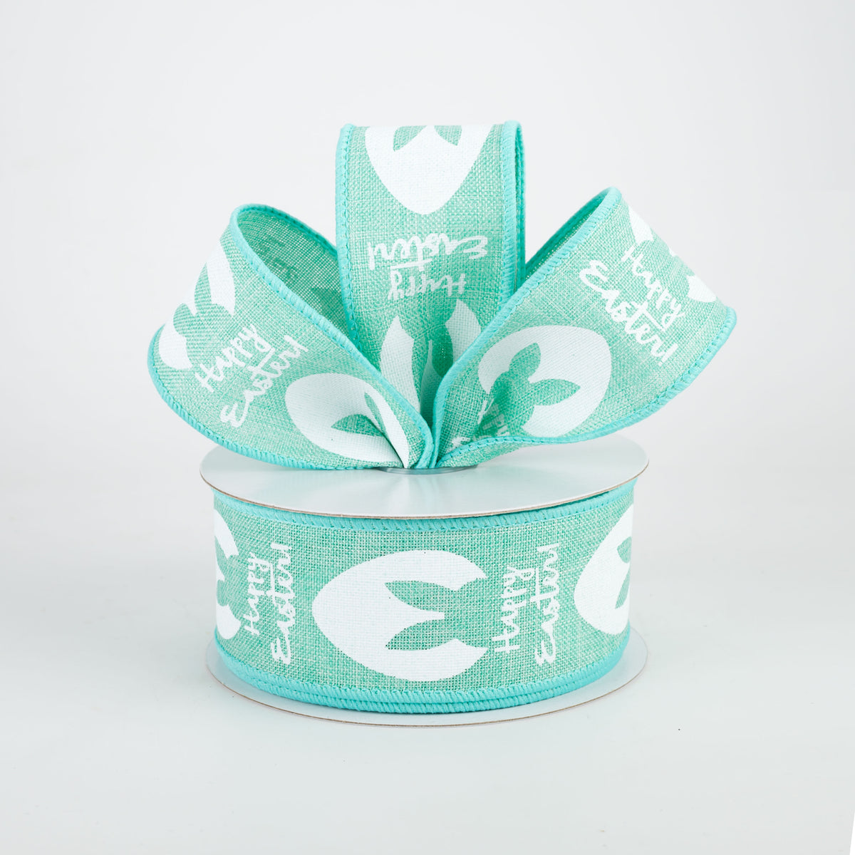 1.5" Bunny Ear Eggs Ribbon: Aqua Mint (10 Yards) Lifestyle Photo