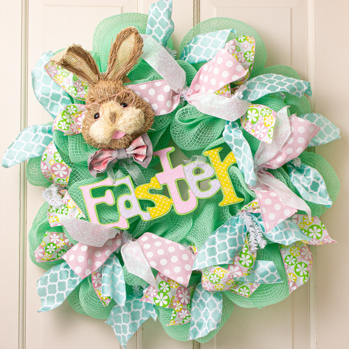 11" Bunny Head With Eye Glasses & Bow Tie: Grey Lifestyle Photo