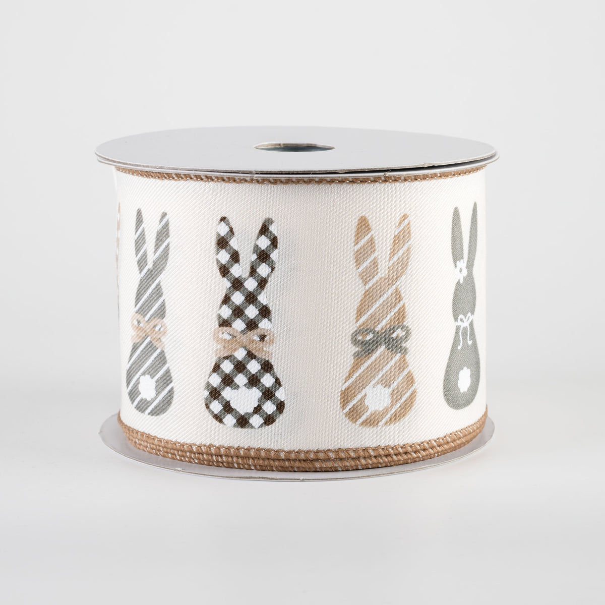 2.5" Bunny Silhouettes Ribbon: Ivory (10 Yards) Item Number: RGF1550W6