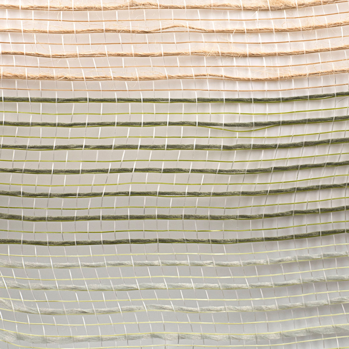 10" Burlap Deco Mesh: Moss, Sage & Natural Jute Stripes detail photo 3
