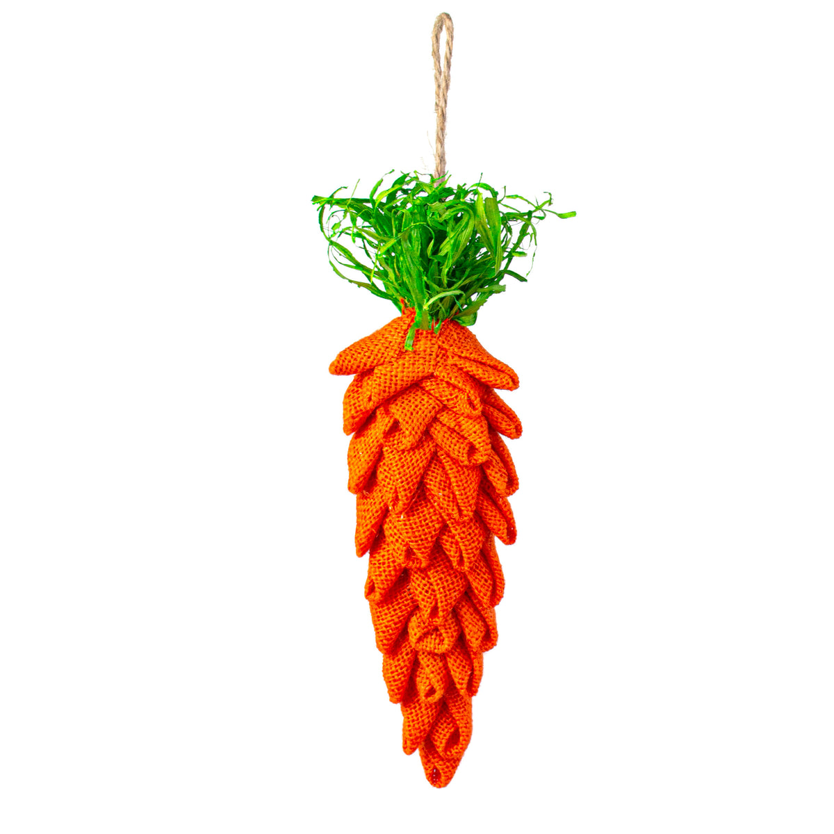 11" Burlap & Grass Carrot Ornament Item Number: EV8942