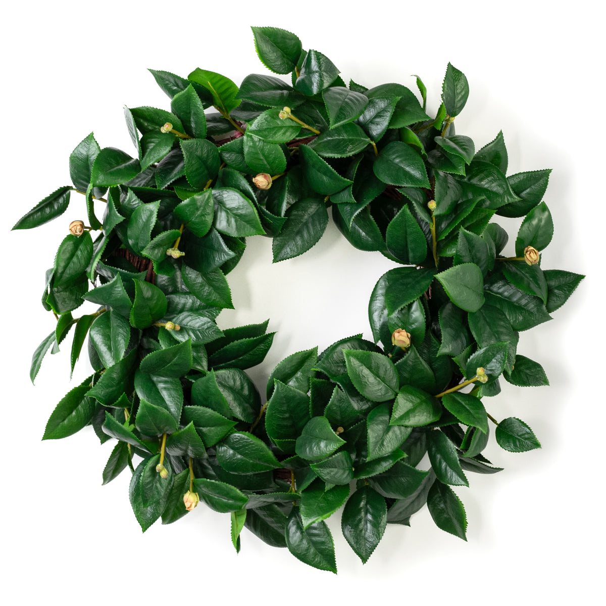 26" Camellia Leaves & Buds Wreath Item Number: 2390082GR