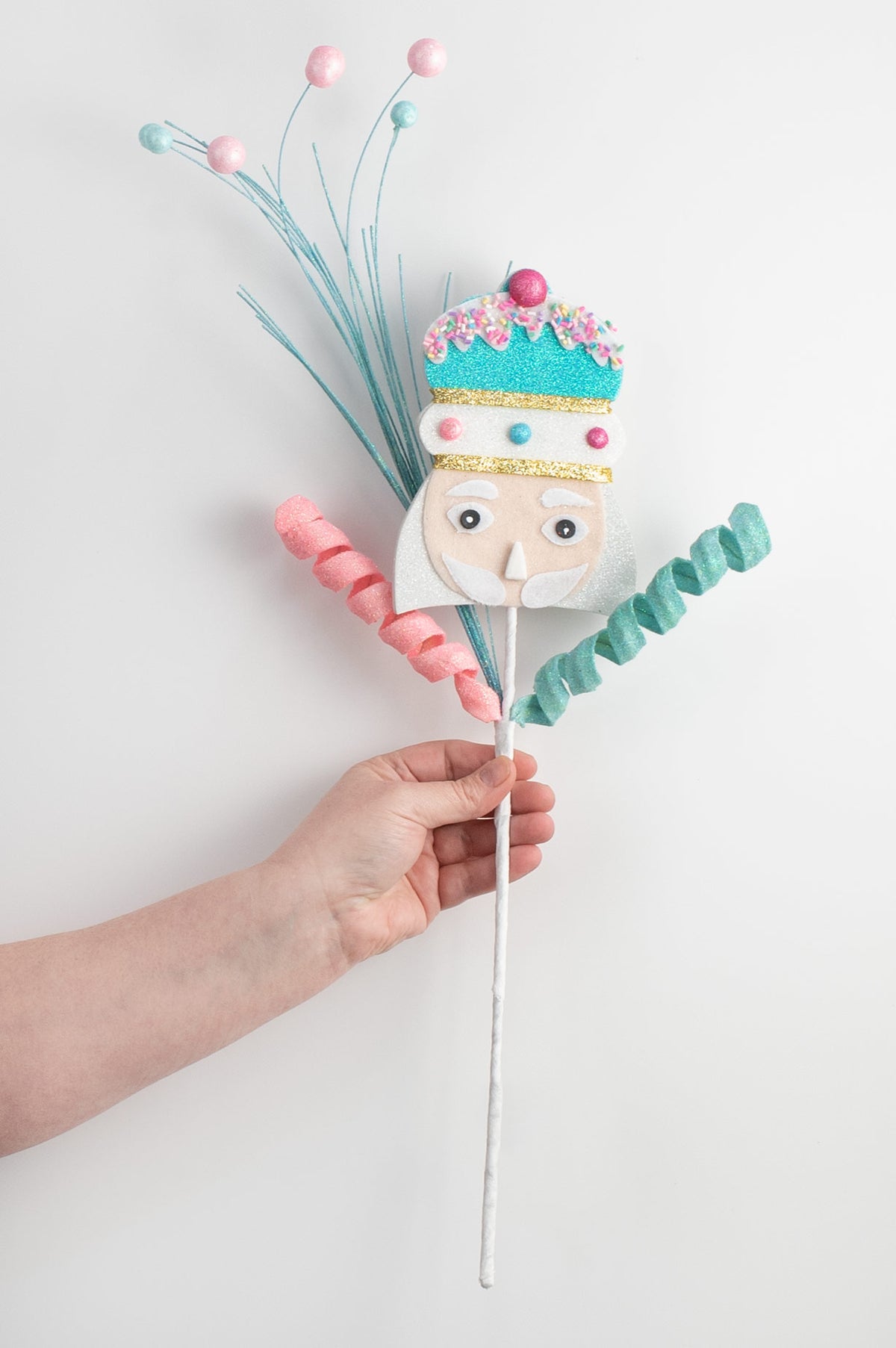 25" Candy Nutcracker Spray: Blue & Pink detail photo 3