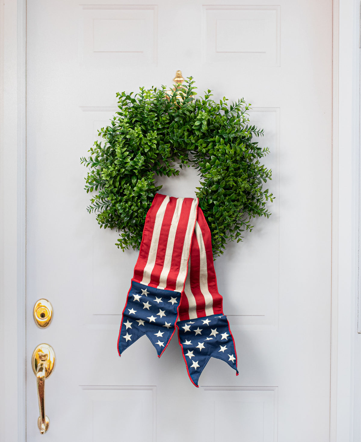 [D Stevens] 6" Canvas Stars and Stripes Ribbon Wreath Sash detail photo 5