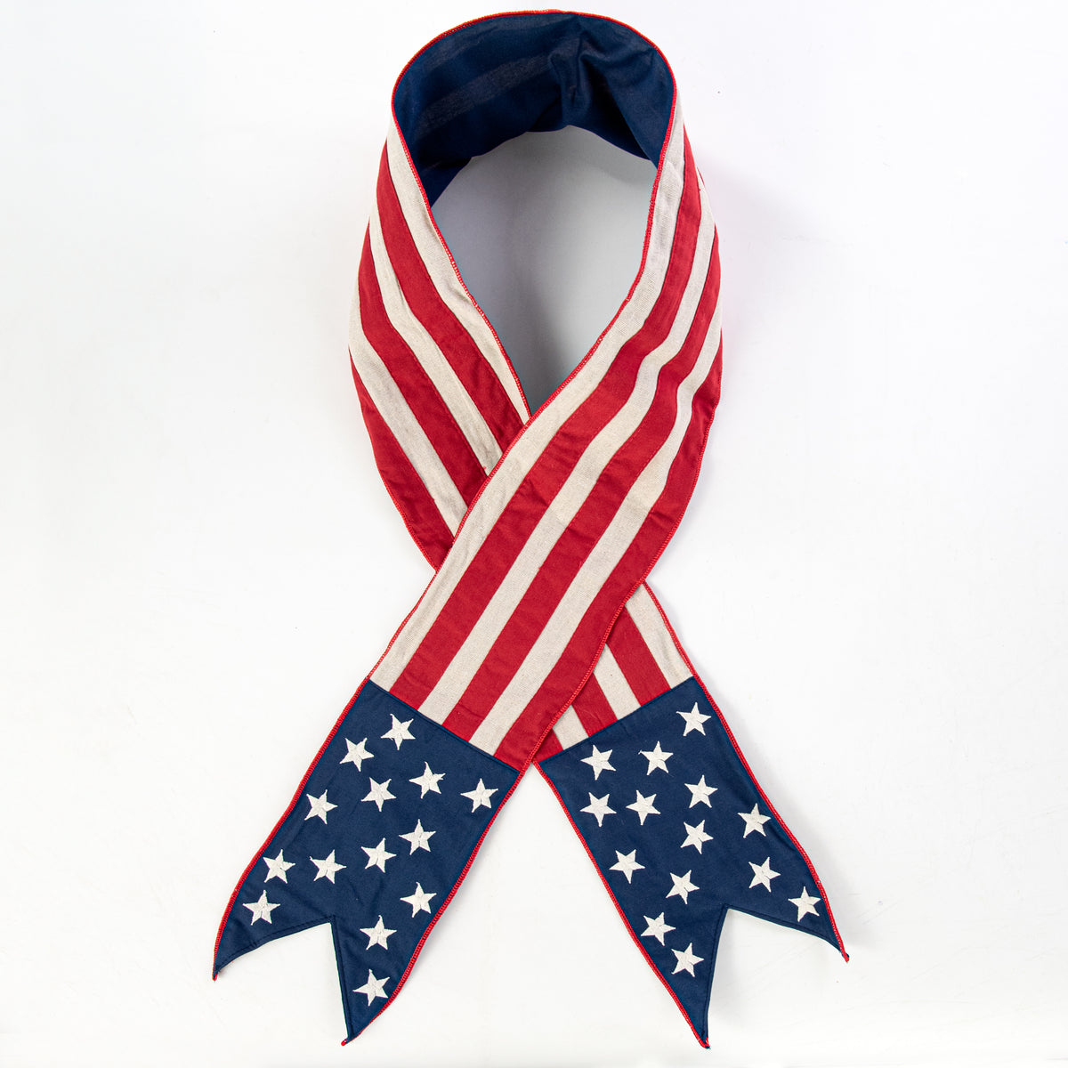 [D Stevens] 6" Canvas Stars and Stripes Ribbon Wreath Sash detail photo 6