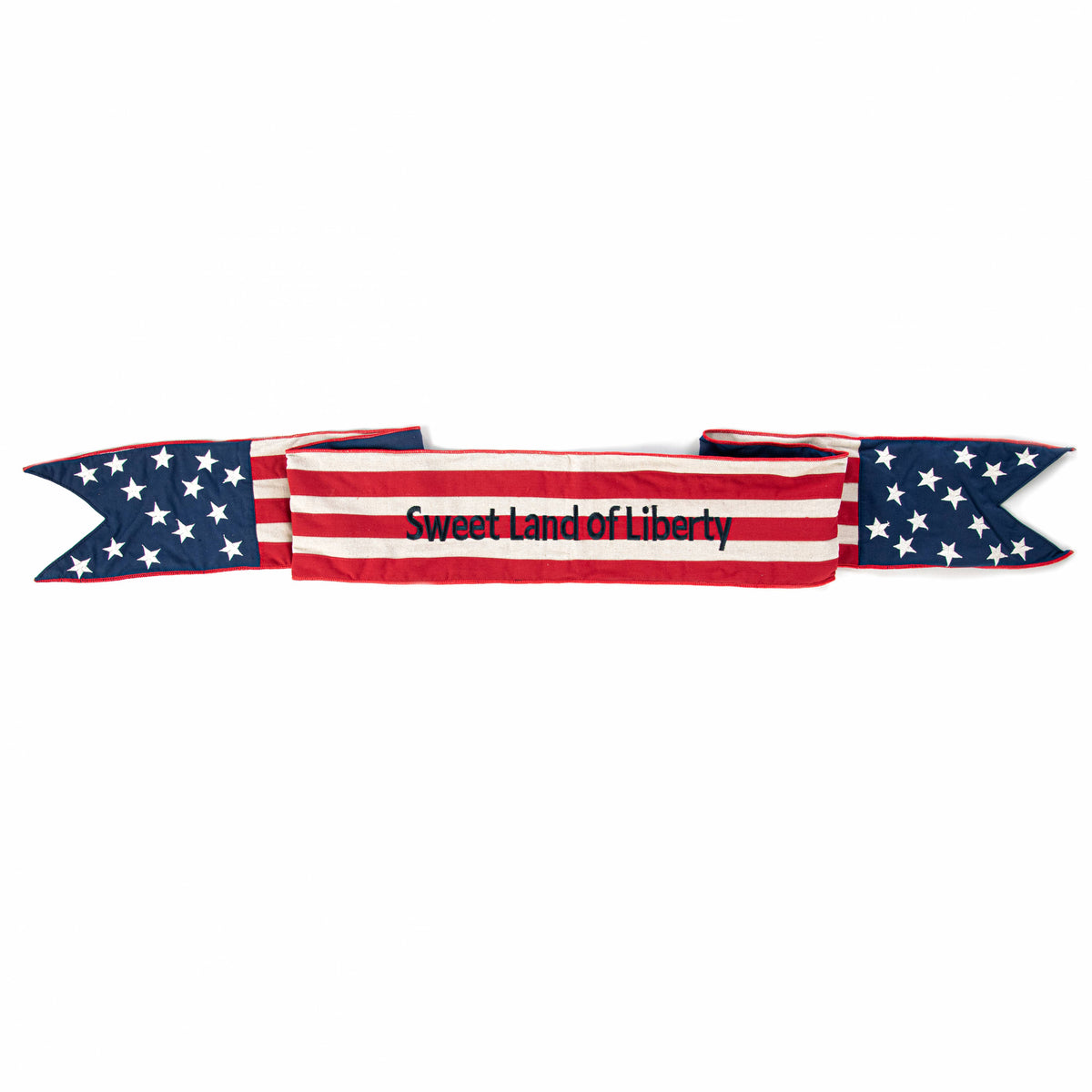 [D Stevens] 6" Canvas Stars and Stripes "Sweet Land of Liberty" Wreath Sash Item Number: 18-2835