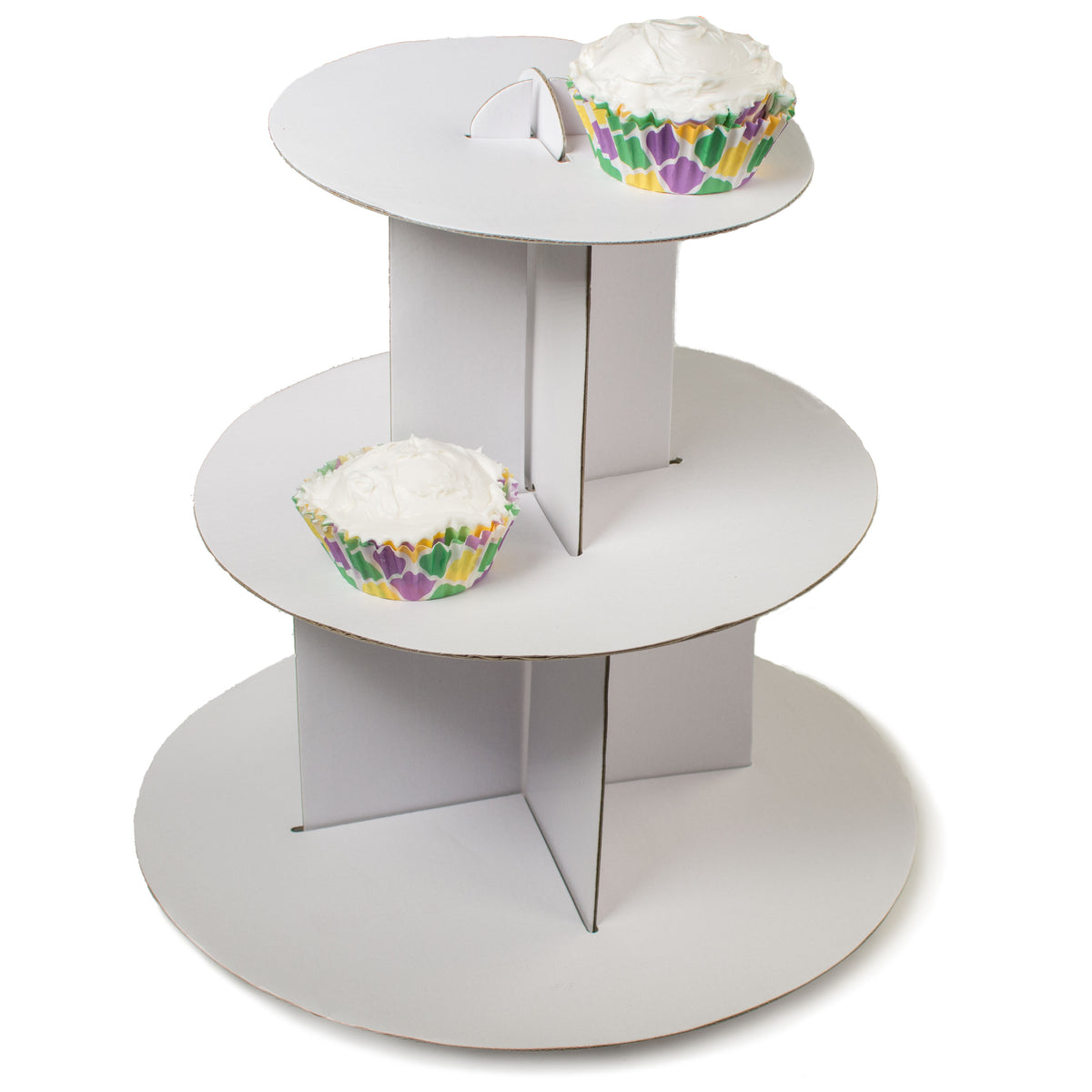 Cardboard Cupcake Stand: 3 Tier Item Number: 7016-WH