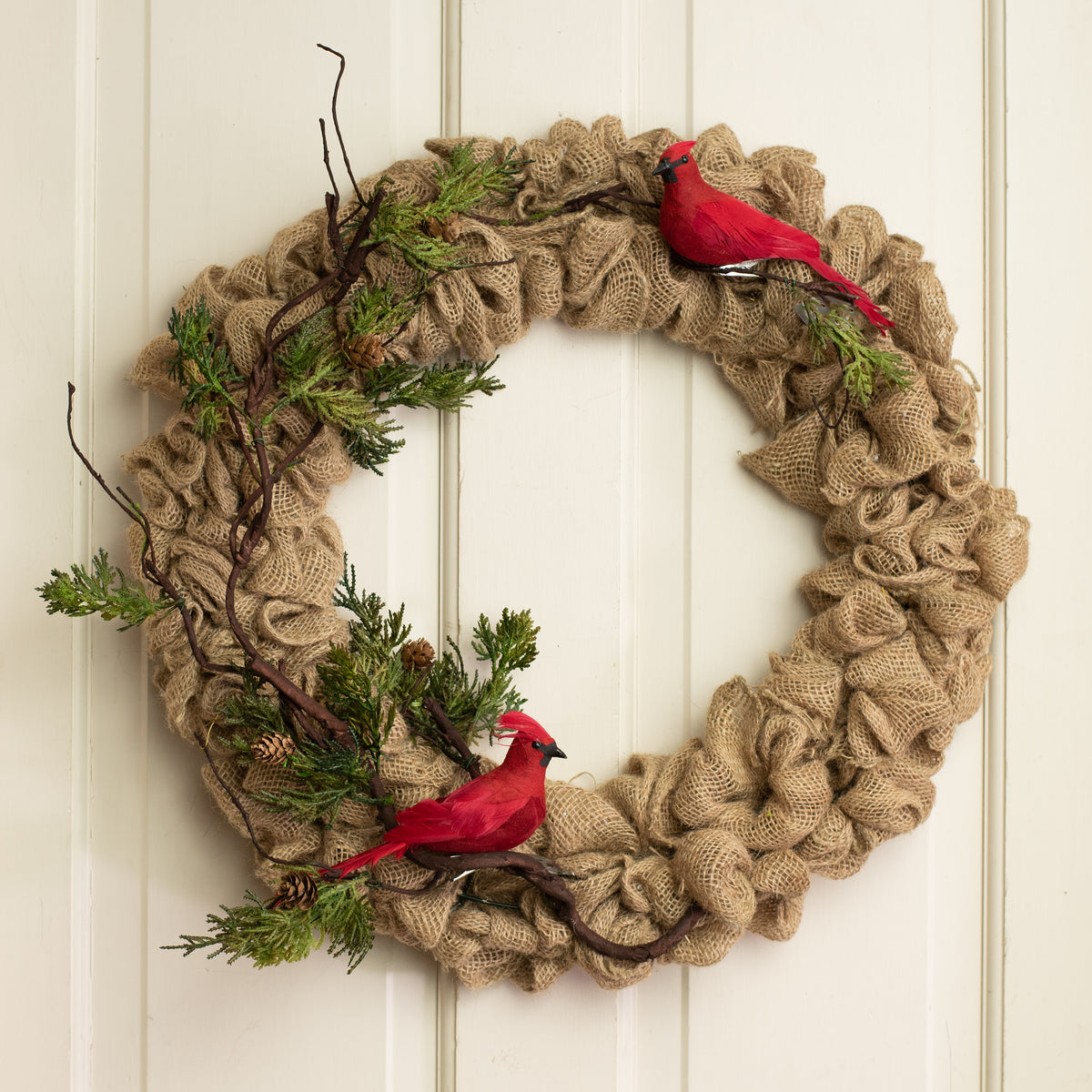 33" Cedar Pine With Pinecones Spray Lifestyle Photo