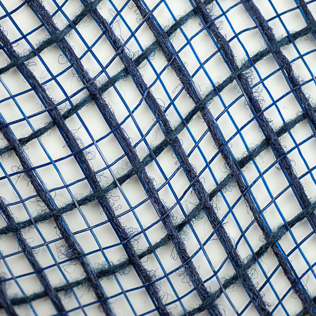 10" Check Fabric Mesh: Navy Blue detail photo 3