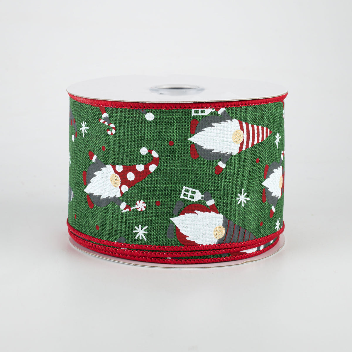2.5" Christmas Gnomes Ribbon: Emerald (10 Yards)