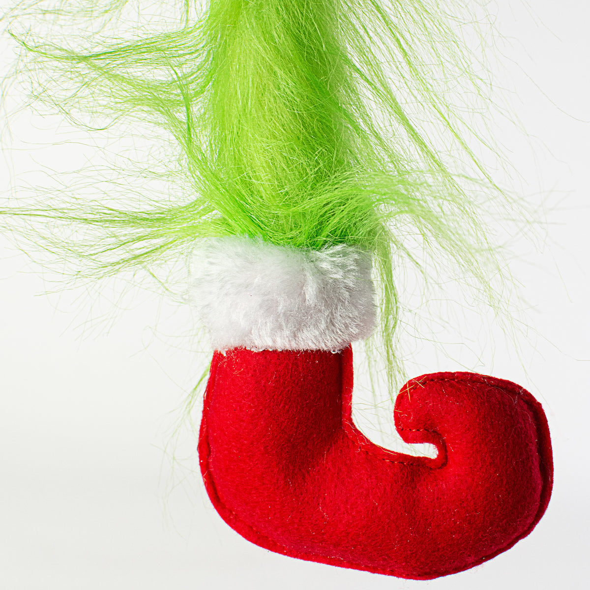 23" Christmas Green Monster Furry Leg Spray Lifestyle Photo