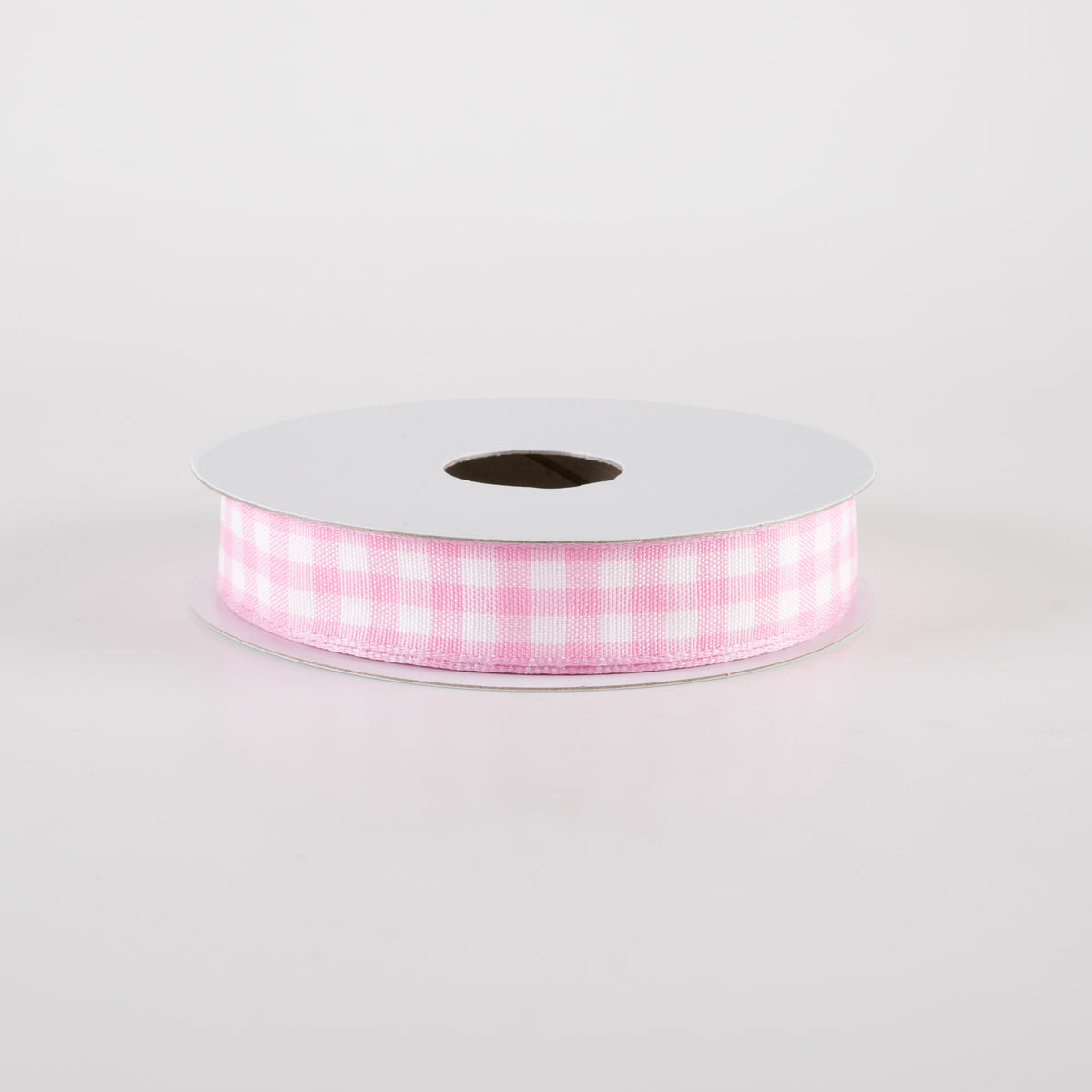 5/8" Classic Check Ribbon: Pink & White (10 Yards)