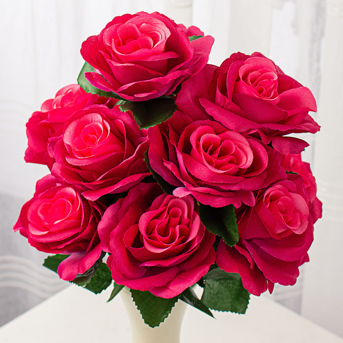 17" Colorfast Lillian Open Rose Bush: Fuchsia Pink Item Number: 30388BT