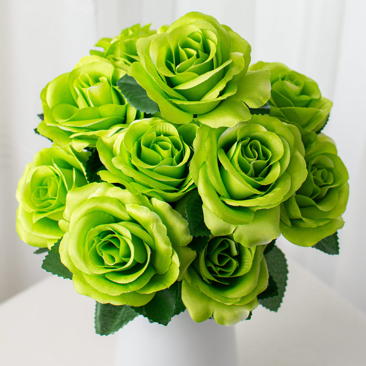 17" Colorfast Lillian Open Rose Bush: Lime Item Number: 30388LM