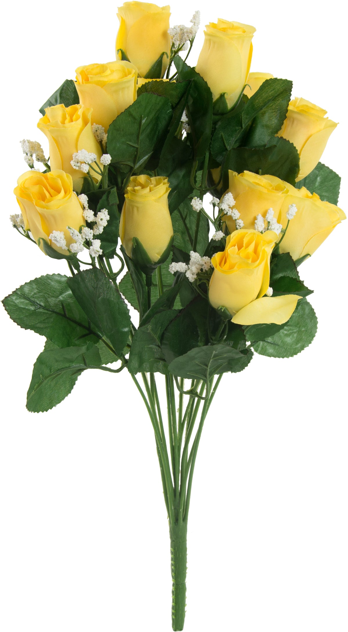 18" Colorfast Lillian Rose Bud Bush: Yellow (14) detail photo 3