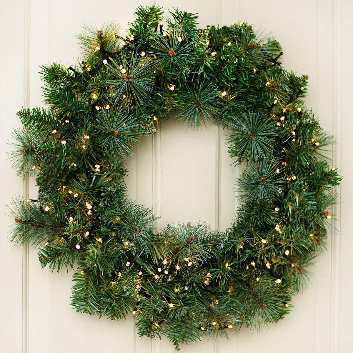 240'' Compact Twinkle Lights With Timer & Remote: Warm White, Green Lifestyle Photo