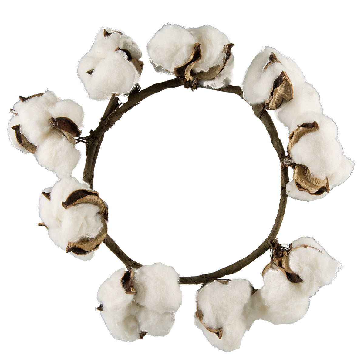 5" Cotton Boll Candle Ring Item Number: ISB63682