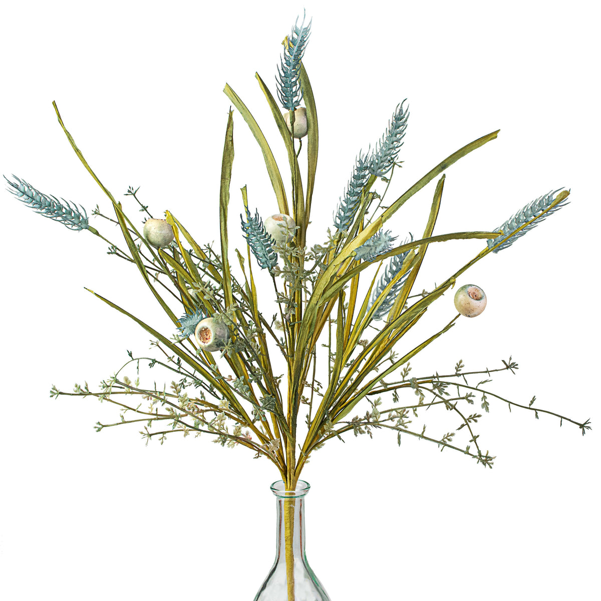 21" Crabapple Wheat Grasses Bush: Blue Item Number: 56515BL