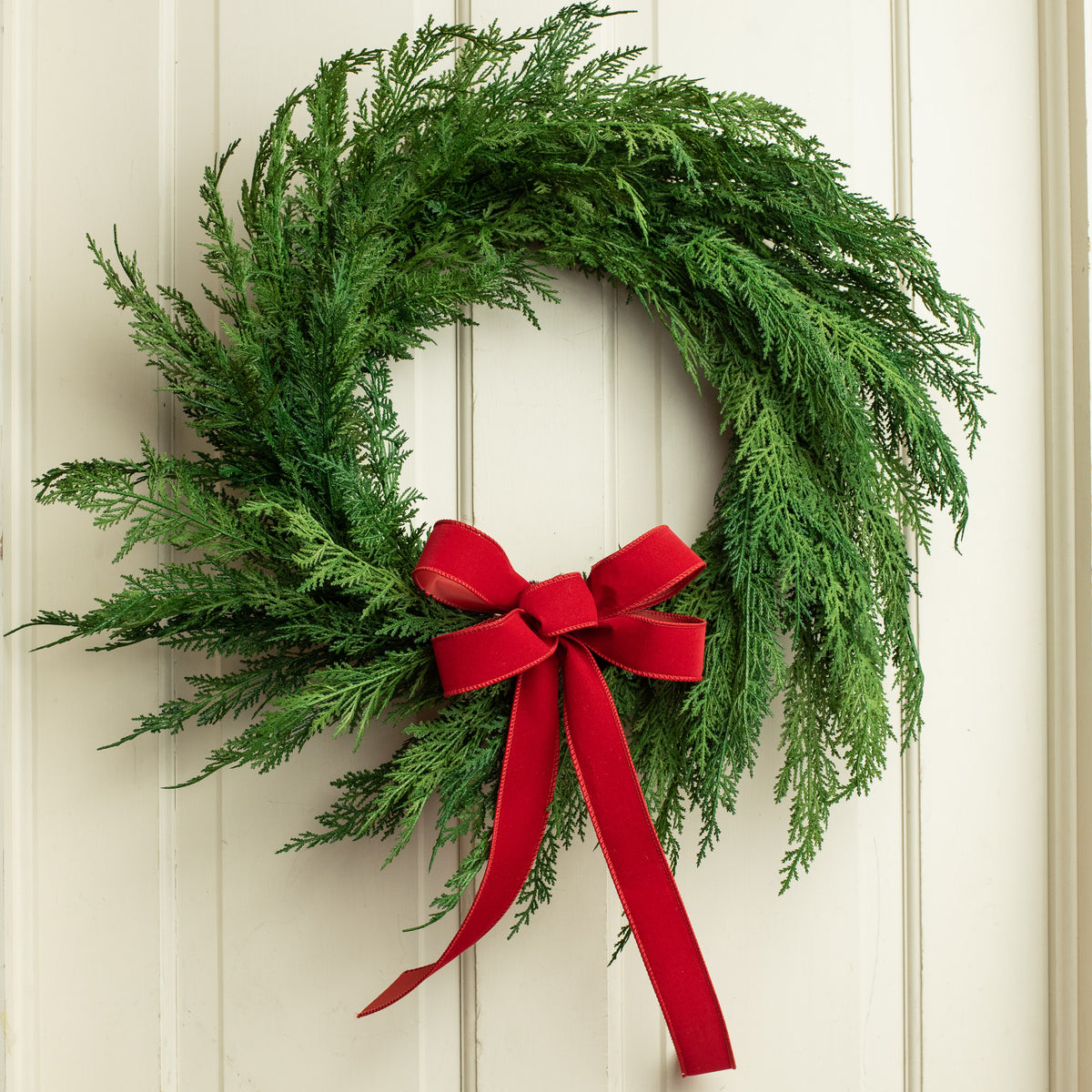 22" Cypress Pine Wreath Lifestyle Photo