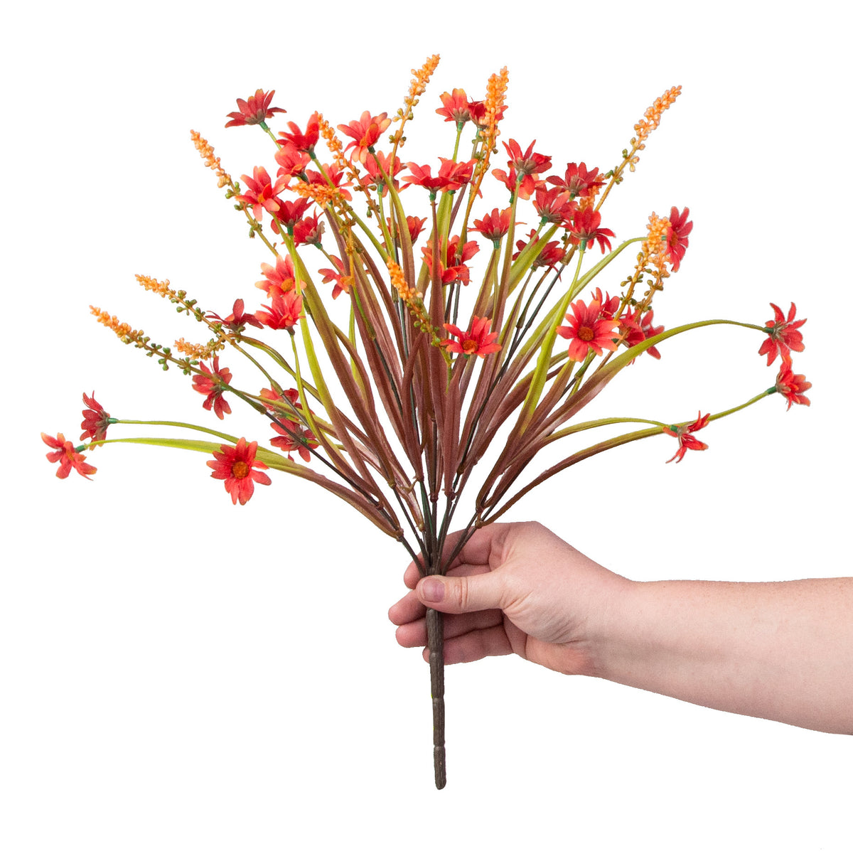 18" Daisy Filler Bush: Orange detail photo 3