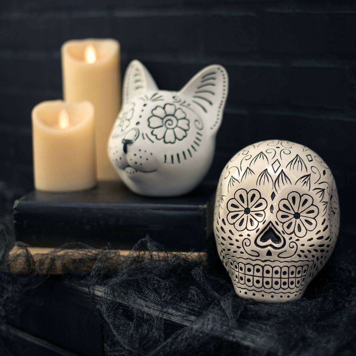 6" Day of the Dead Skull Decor Lifestyle Photo