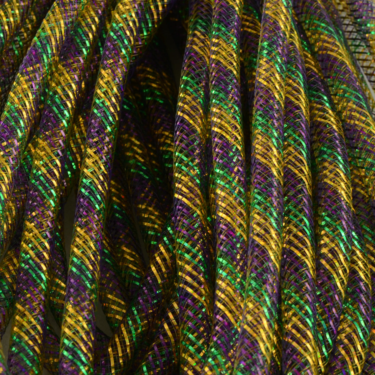 Deco Flex Tubing Ribbon: Mardi Gras (30 Yards) Lifestyle Photo