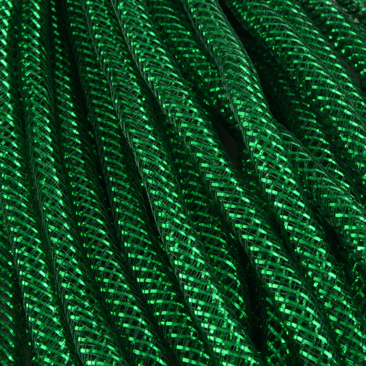 Deco Flex Tubing Ribbon: Metallic Green (30 Yards) Lifestyle Photo